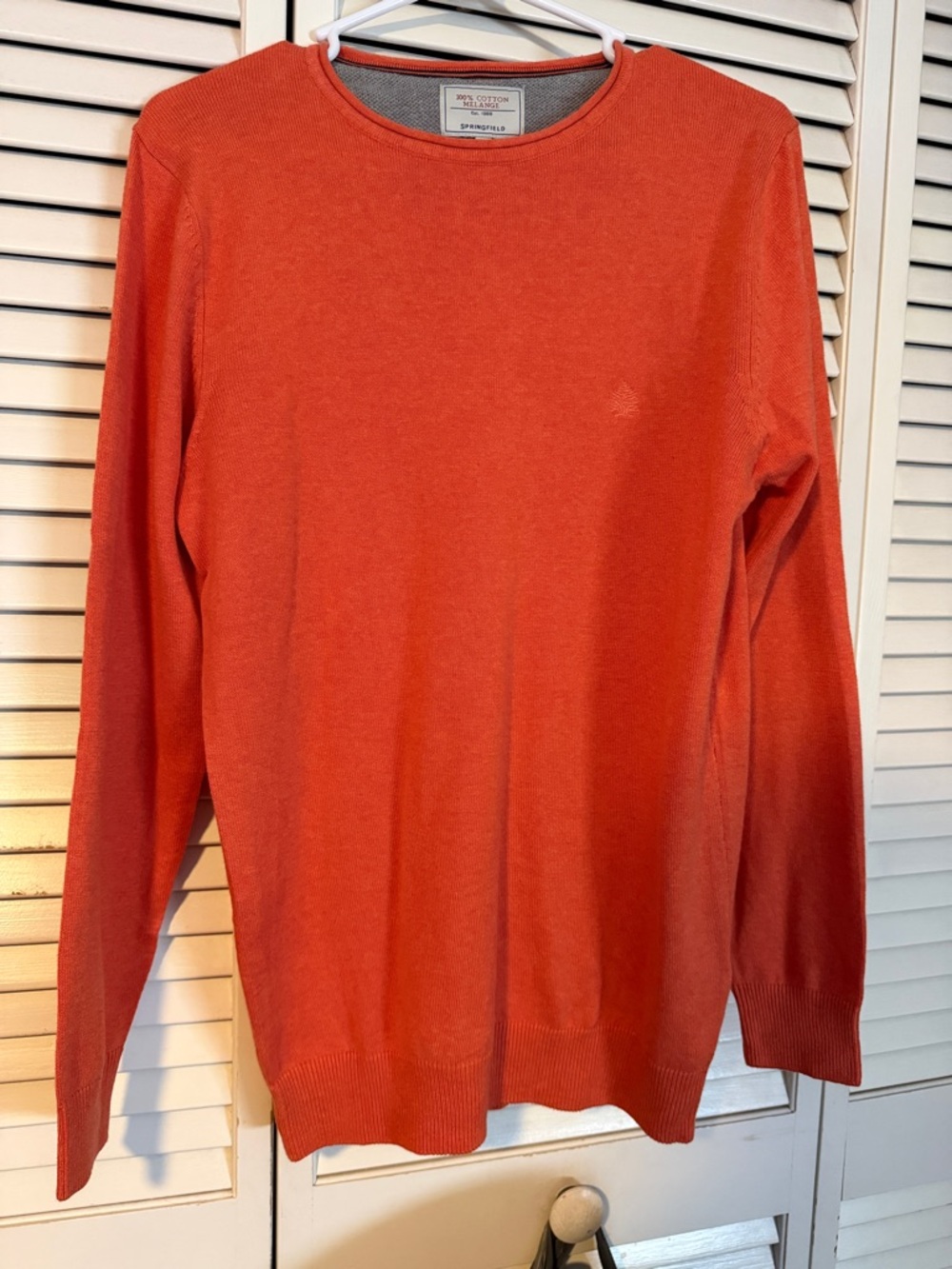 Men’s Orange Crewneck Sweater